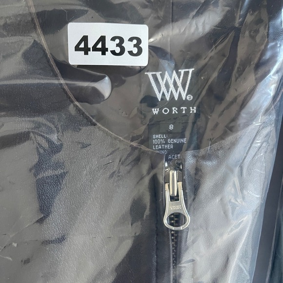 WORTH Women Genuine Leather Vest Moto Distressed Worn Luxury Soft Zip Sz 8 Brown - Picture 11 of 11